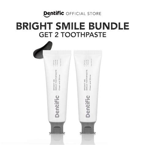 bundle 2pcs dentific bright me smile charcoal toothpaste premium toothpaste to whiten teeth and