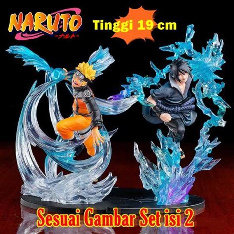Promo Anime Naruto Figure Sasuke Vs Uzumaki Naruto Rasengan Fierce
