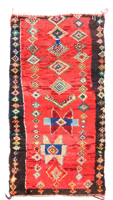 Teppiche & matten sangli, baumwolle, petrol, 70x140 cm. Marokkanische Berber Teppich Boucherouite 315 x 155 cm