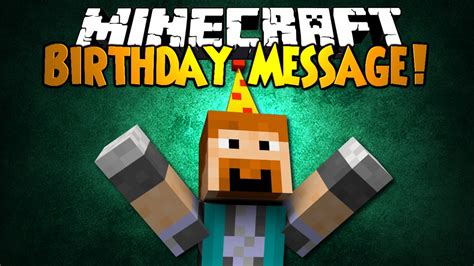 Minecraft Birthday Message Youtube