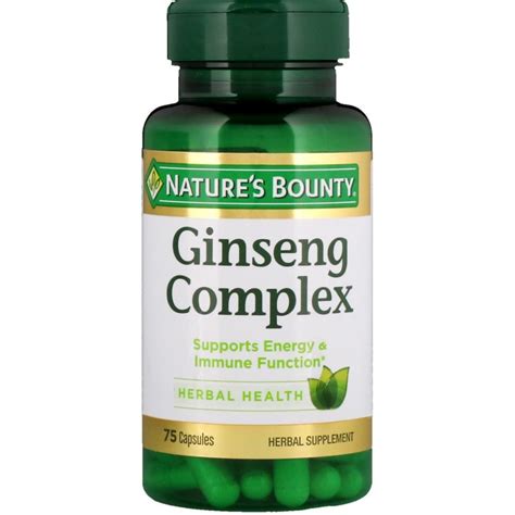 nature s bounty ginseng complex 75 capsules by iherb