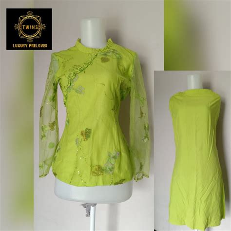 model kebaya warna hijau pucuk pisang kebaya hijau lemon by ulimora kebaya ig model pakaian