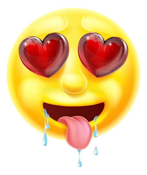 Smiley face with heart eyes emoji. Heart Eyes Emoji Emoticon stock vector. Illustration of ...