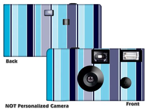 5 Linen Stripes Single Use Disposable Cameras Wedding Camera