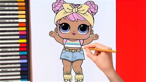 How To Draw A Lol Doll Step By Step Lol Surprise Doll Youtube