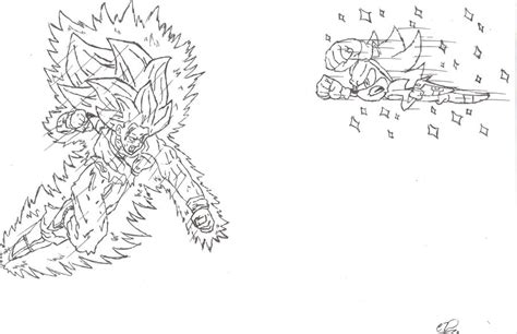 Goku Vs Sonic Coloring Pages Coloring Pages
