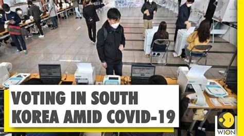 Youtube reached out to the team of dr. South Korea cast vote amid coronavirus pandemic | Elect ...