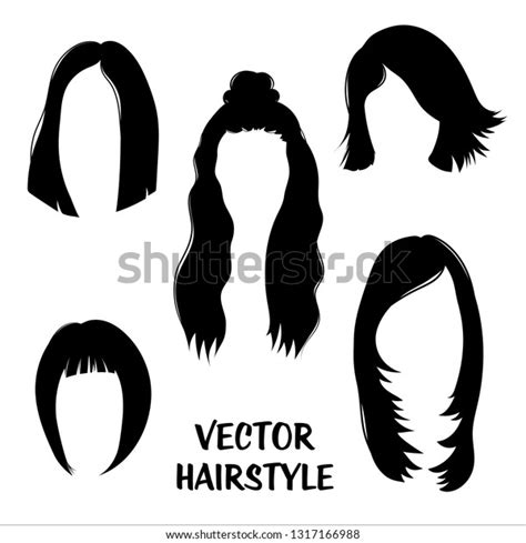 Woman Hair Vector Hairstyle Silhouette Vector Stock Vector Royalty