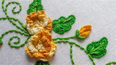 Embroidery Designs Cast On Flower By Hand Handiworks