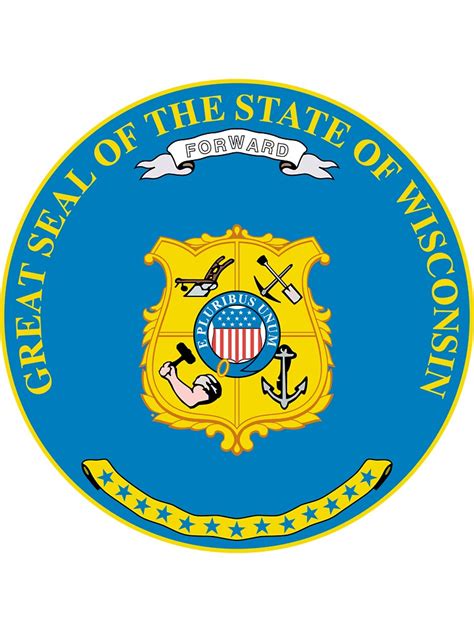 Wisconsin Minimal State Seal By Freshthreadshop