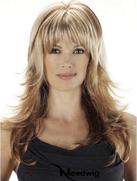 Long Wavy Ombre2 With Bangs African American Human Wavy Hair Wig