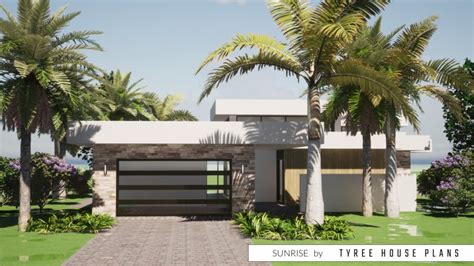 Elevated Modern Home 2 Bedrooms 3 Car Garage Tyree House Plans