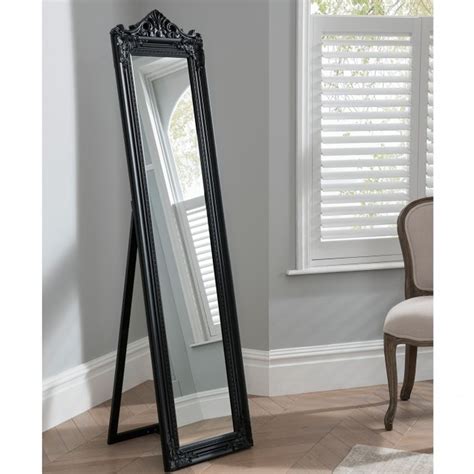 Full Length Mirror In Black The Elizabeth Floor Standing Mirror
