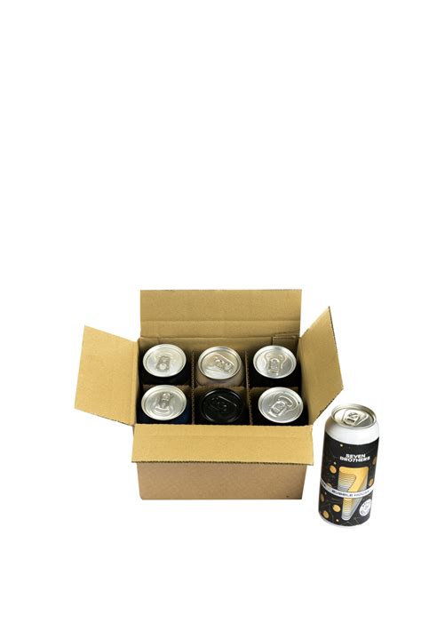 6 Beer Cans Shipping Box 6x440ml Packaging For Retail