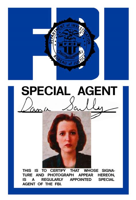 Dana Scully Fbi Badge Printable Printable Templates