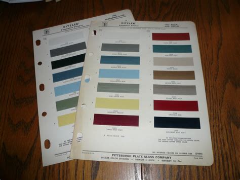 1964 Oldsmobile And F 85 Buick And Special Ditzler Ppg Color Chip Paint
