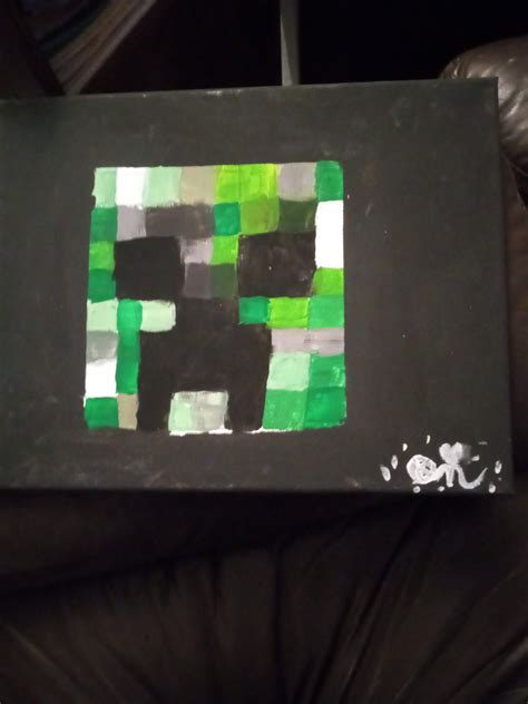 Minecraft Creeper Painting Etsy