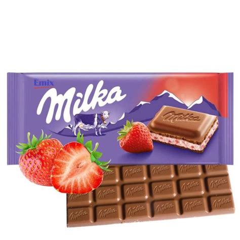 Chocolate Milka Strawberry 100g Importado Chocolate Barra De