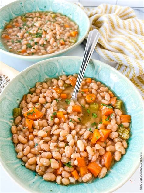 Instant Pot Navy Bean Soup No Soak The Feathered Nester Food 24h