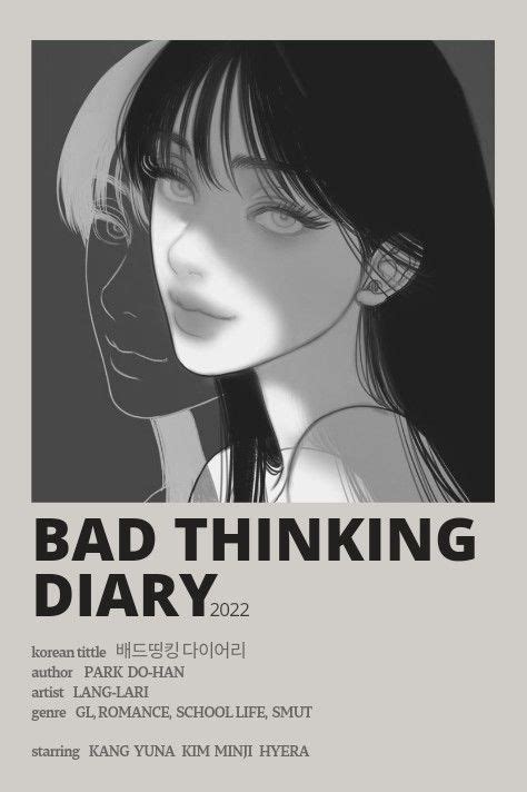 Bad Thinking Diary Yuna Minimalist Poster Libros De Manga