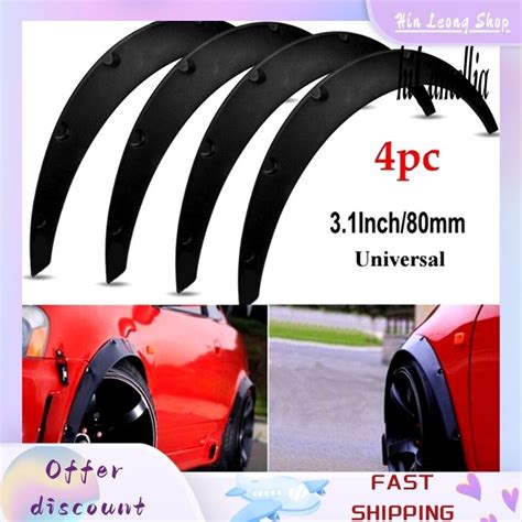 4pcsset Universal Flexible Car Suv Off Road Fender Flare Wheel Arch