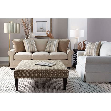 Rowe My Style I Transitional Stationary Sofa With Rolled Arms Sprintz
