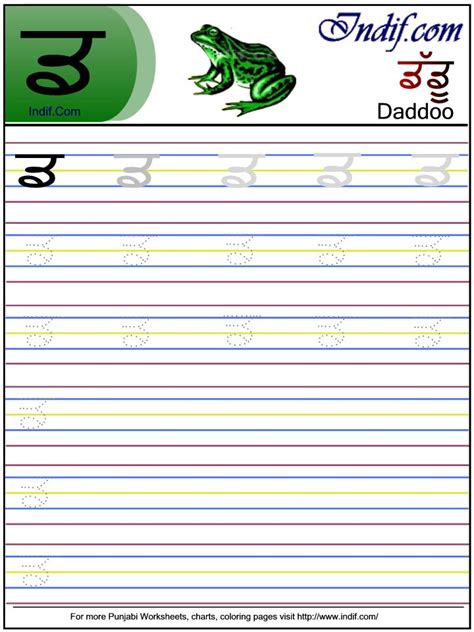 punjabi alphabet worksheet
