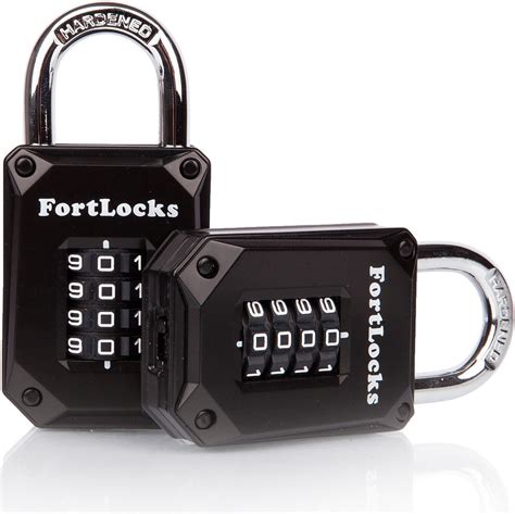 2 Pack Fortlocks Gym Locker Lock 4 Digit Heavy Duty Hardened