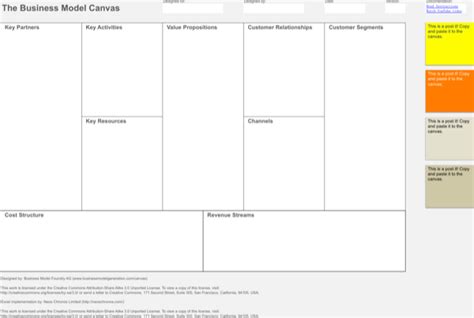 Download Business Model Canvas Template Excel For Free Page 2