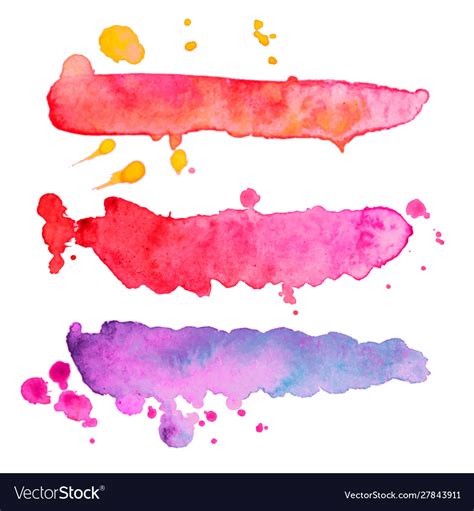 Watercolor Brush Strokes Banners Royalty Free Vector Image
