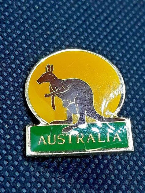 Vtg Australia Souvenir Kangaroo Enamel Lapel Pin Ships Free Ebay