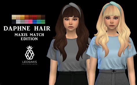 Leo 4 Sims Daphne Hair Mm Sims 4 Hairs