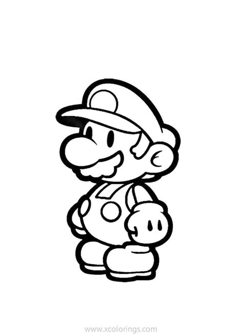 Simple Paper Mario Coloring Pages