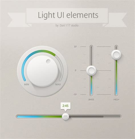 Light Ui Ui Control Ui Elements Psd File Free Download