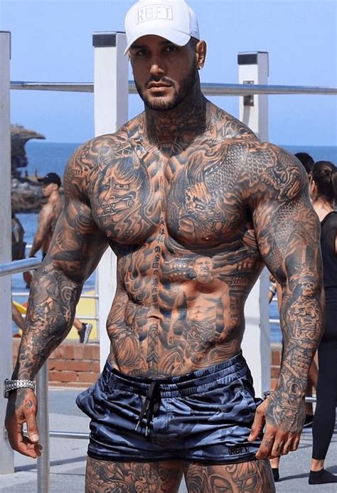 Inked Man With Body Tattoos