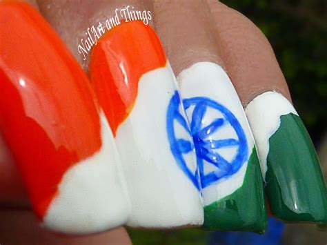 Nailart And Things Independence Day Nail Art Indian