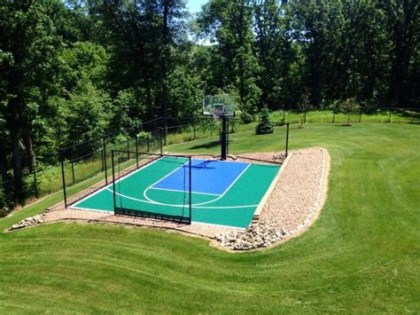 Snapsports Small Backyard Home Basketball Court Landscape Salt