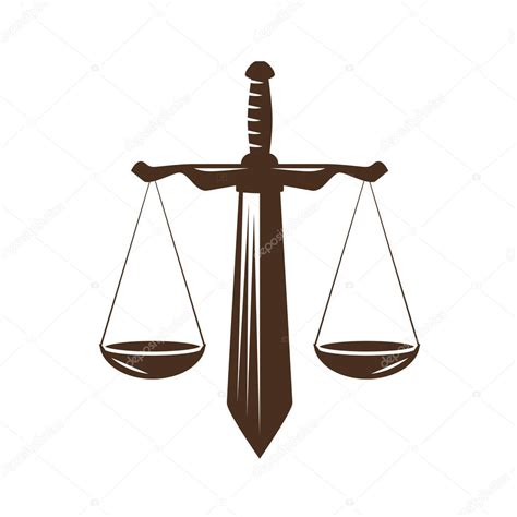 Justicia Icono Del Juicio Oficina De Abogados Abogado Logotipo O