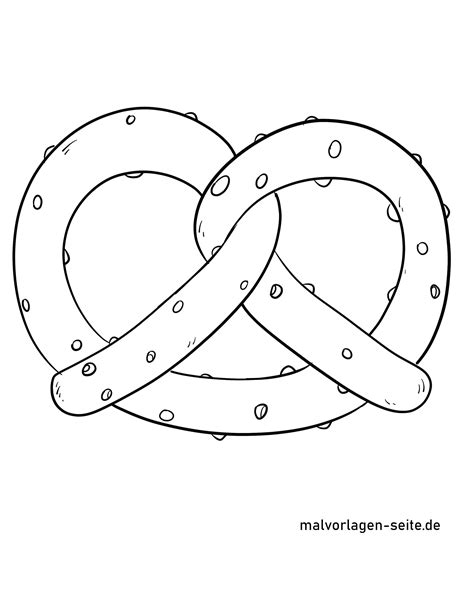 Malvorlage Brezel | Essen | Ausmalbild kostenlos herunterladen