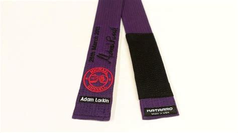 Embroidered Deluxe Jujitsu Rank Belt Jujitsu Custom Signature Belt