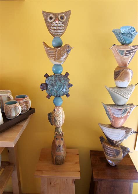 Laurie Landry Pottery Garden Totem Ceramics Ideas Pottery Totem