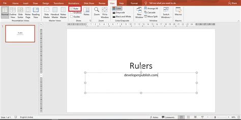 How To Show Or Hide Rulers In Powerpoint