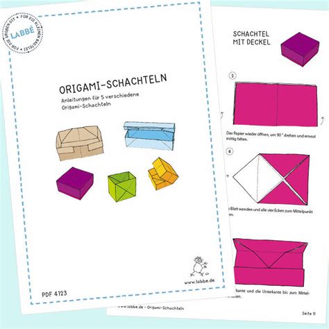 An diesem pdf liegen bei labb. Faltanleitung Origami Schachtel Anleitung Pdf - Origami ...