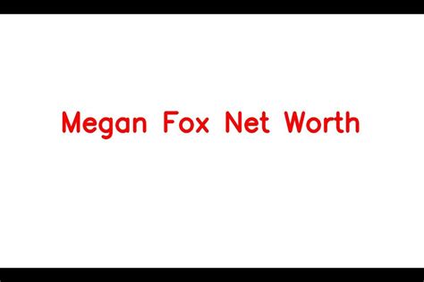 Megan Fox Net Worth Details About Movie Career Age Assets Income Sarkariresult