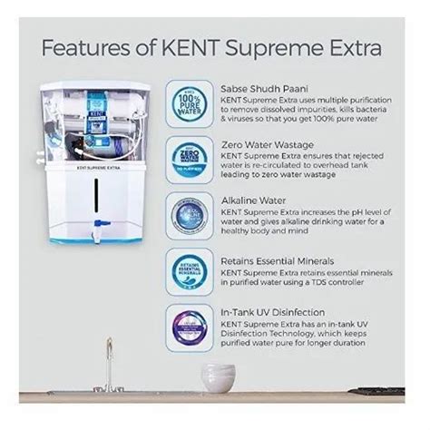 Kent Supreme Extra Rouvufalkalinetds Control Water Purifier 8 L At