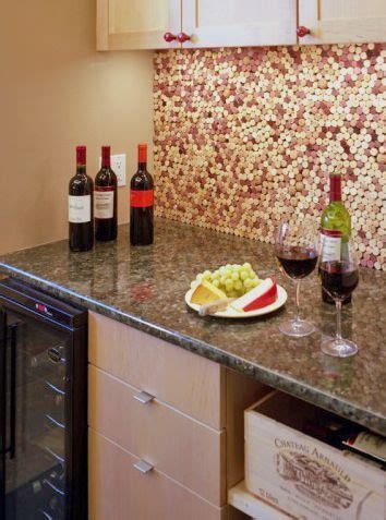 Save corks for cool diy projects like these. wine label backsplash - Google Search | Винные пробки ...