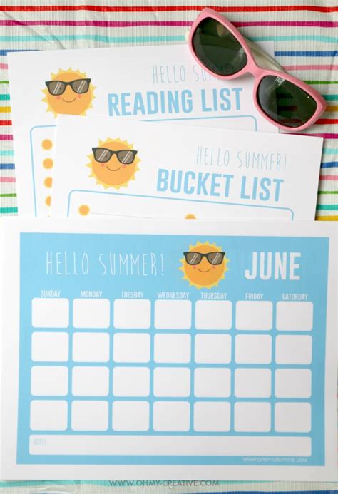 19 Free Printable Summer Planners
