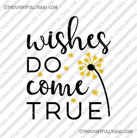 Wishes Do Come True Svg Png Dxf Eps Design Files Die Cut Etsy