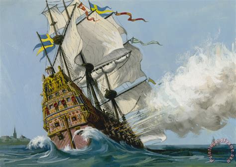 Ralph Bruce The Swedish Warship Vasa Painting The Swedish Warship