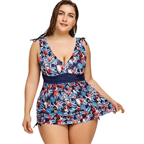 tankini bathing suit empire waist floral plus size set womens swimsuits tankini
